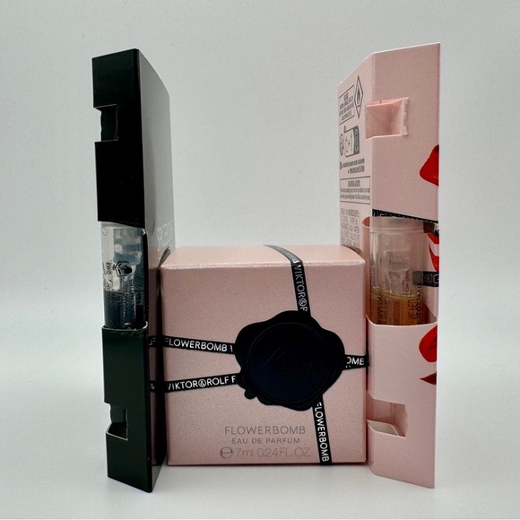 x3 Viktor & Rolf Flowerbomb Mini .24oz Tiger Lily & Spicebomb Dark Leather .04 - Picture 6 of 6